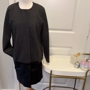 EUC J. Crew Wool & Faux Leather Coat